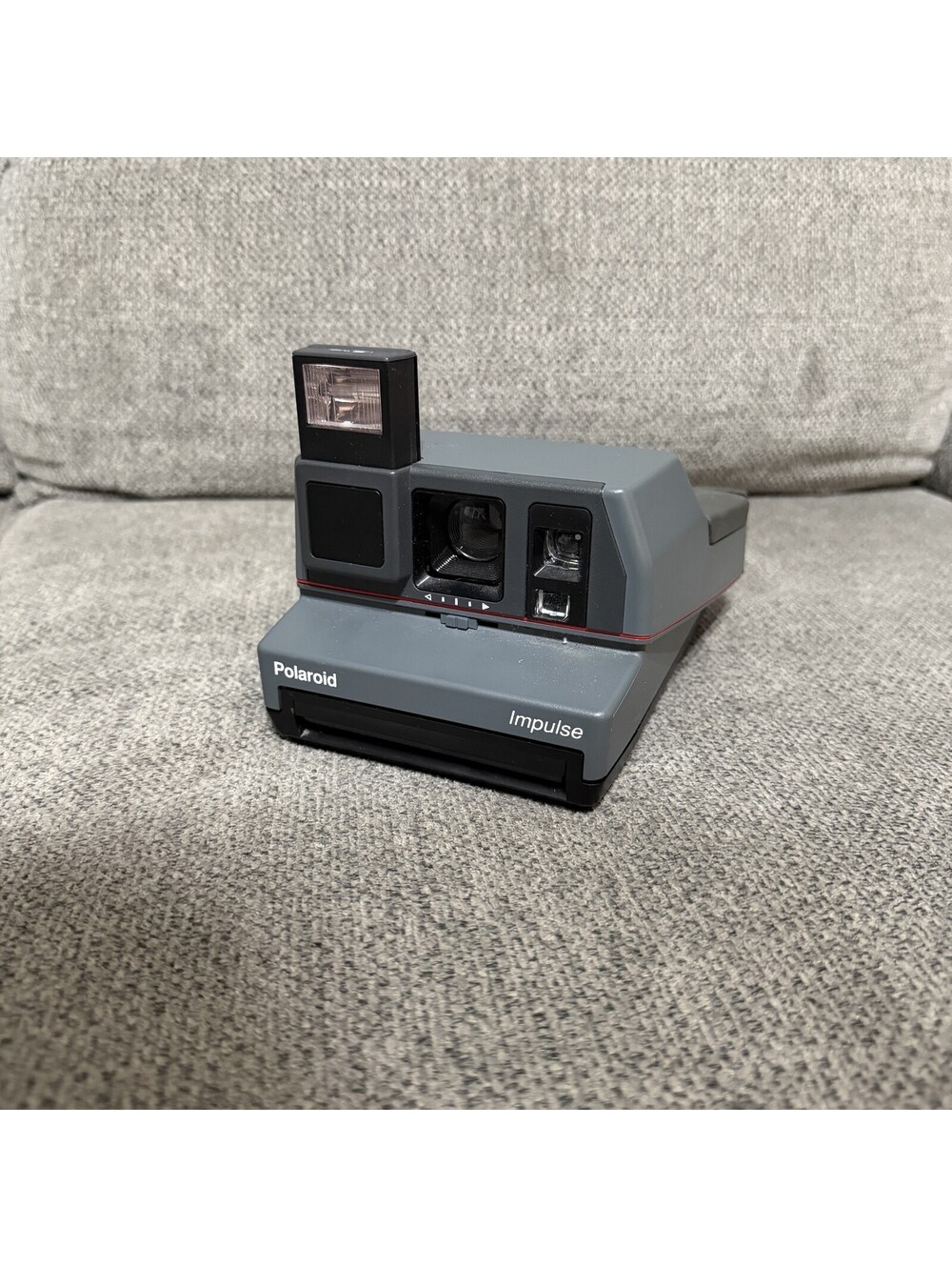 Vintage Polaroid Impulse Instant Film Camera Gray Type 600 Built In Flash USA